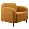 Sessel Marone Gelb Teddystoff - Gelb/Schwarz, MODERN, Textil/Metall (85/76/90cm) - Livetastic