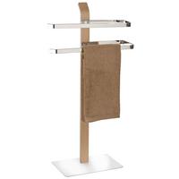 UCHWYT NA RĘCZNIK SAMONA NATURE - kolor srebrny/kolor chromowy, Basics, materiały naturalne/metal (40,5/79,5/21,5cm) - Wenko