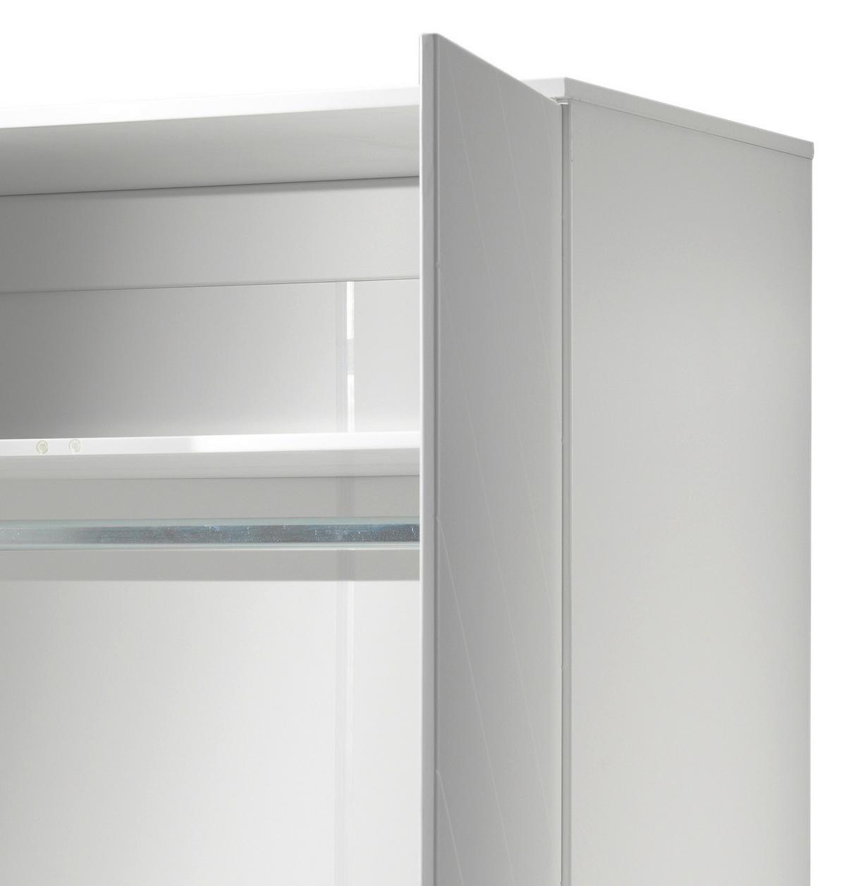 Drehtürenschrank Billy ca. 100x200 cm Weiß - Goldfarben/Weiß, MODERN, Holzwerkstoff/Kunststoff (100/200/59cm) - MID.YOU