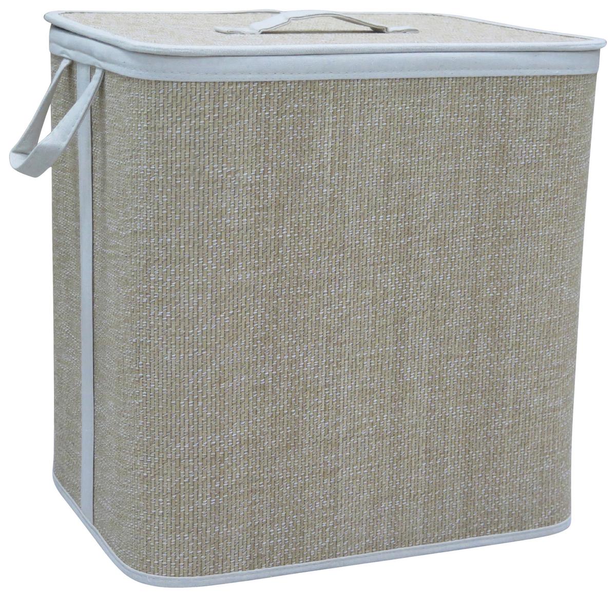 Coș de rufe Lotie - culoare natur, Modern, plastic/lemn (44/43/45cm) - Mömax