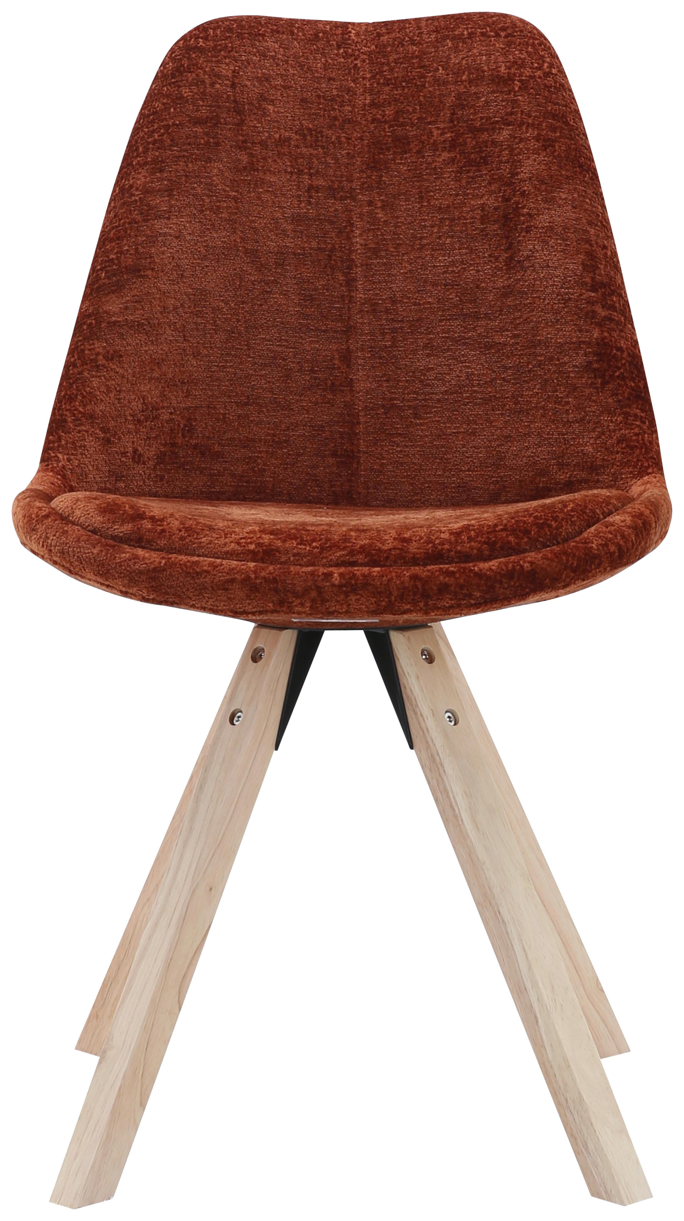 STOL LILLY 2 -BASED- - brun/naturfärgad, Modern, trä/textil (49/85/57cm) - Based