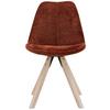 STOL LILLY 2 -BASED- - brun/naturfärgad, Modern, trä/textil (49/85/57cm) - Based