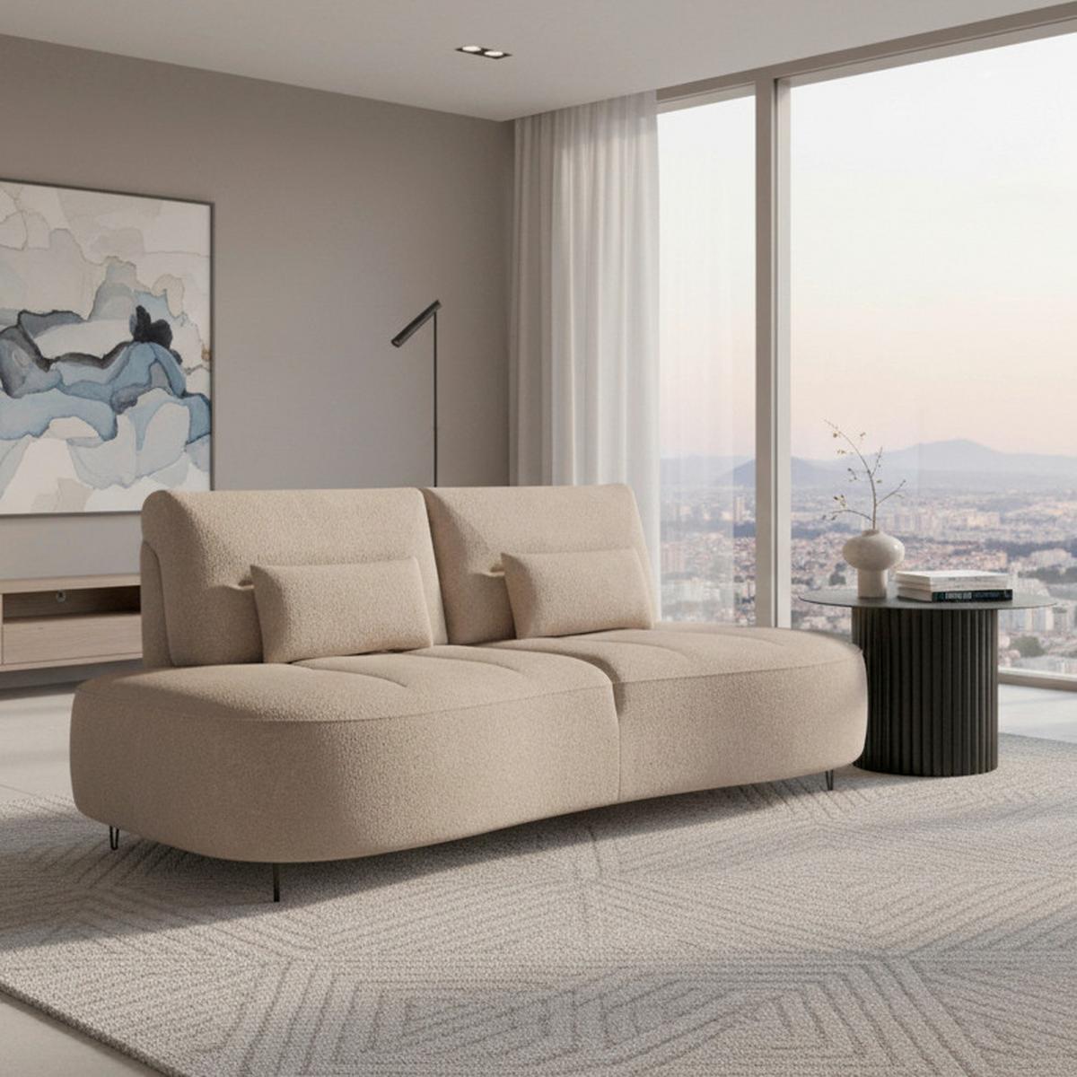 Trosed Benny, Rjava - črna/rjava, Moderno, kovina/tekstil (224/85/114cm) - Bessagi Home