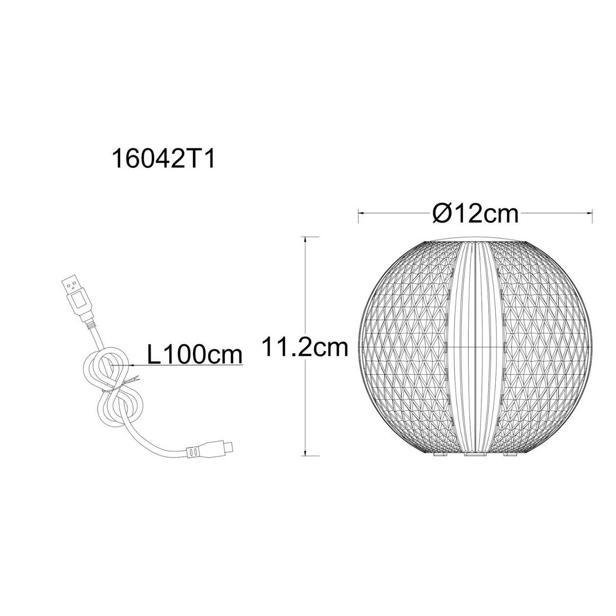 Akku-tischleuchte Transparent Max. 2 Watt - Klar/Transparent, Design, Kunststoff (12/12/11,2cm) - Globo