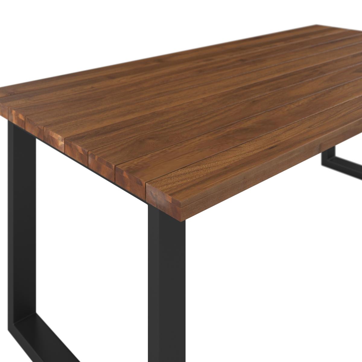 Gartenset Suna Schwarz aus Holz/Textil/Metall - Schwarz/Teakfarben, Modern, Holz/Textil - Bessagi Garden
