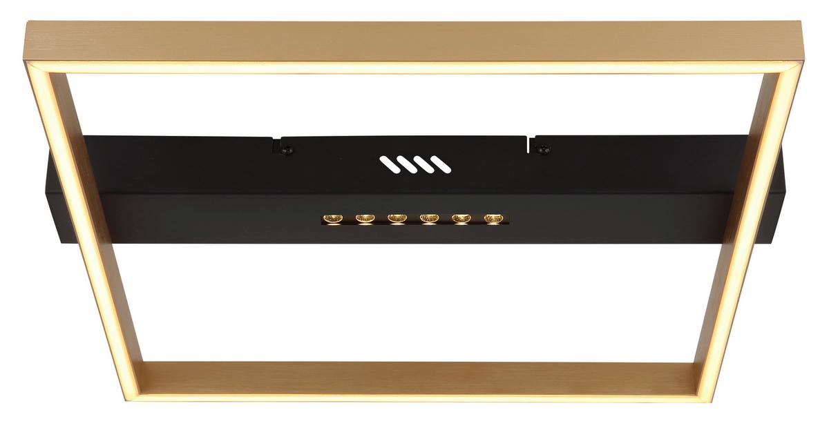 LED-Deckenleuchte Luffy Goldfarben max. 24 Watt - Goldfarben/Schwarz, Design, Kunststoff/Metall (43/39,2/6,9cm) - Globo