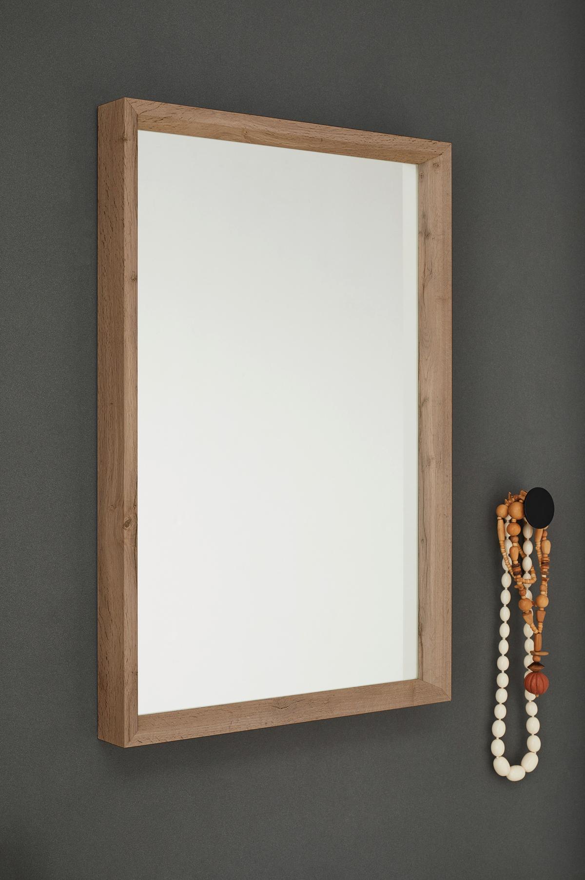 Gästebad Amy 2-teilig in Eichefarben - Wildeiche/Weiss, Modern, Glas/Holzwerkstoff (41/165/23cm) - Mömax