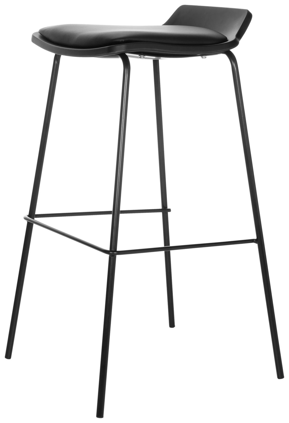 Barski Stol Lonso 10, Črna - črna, Basics, kovina/tekstil (47/82/49cm) - MID.YOU