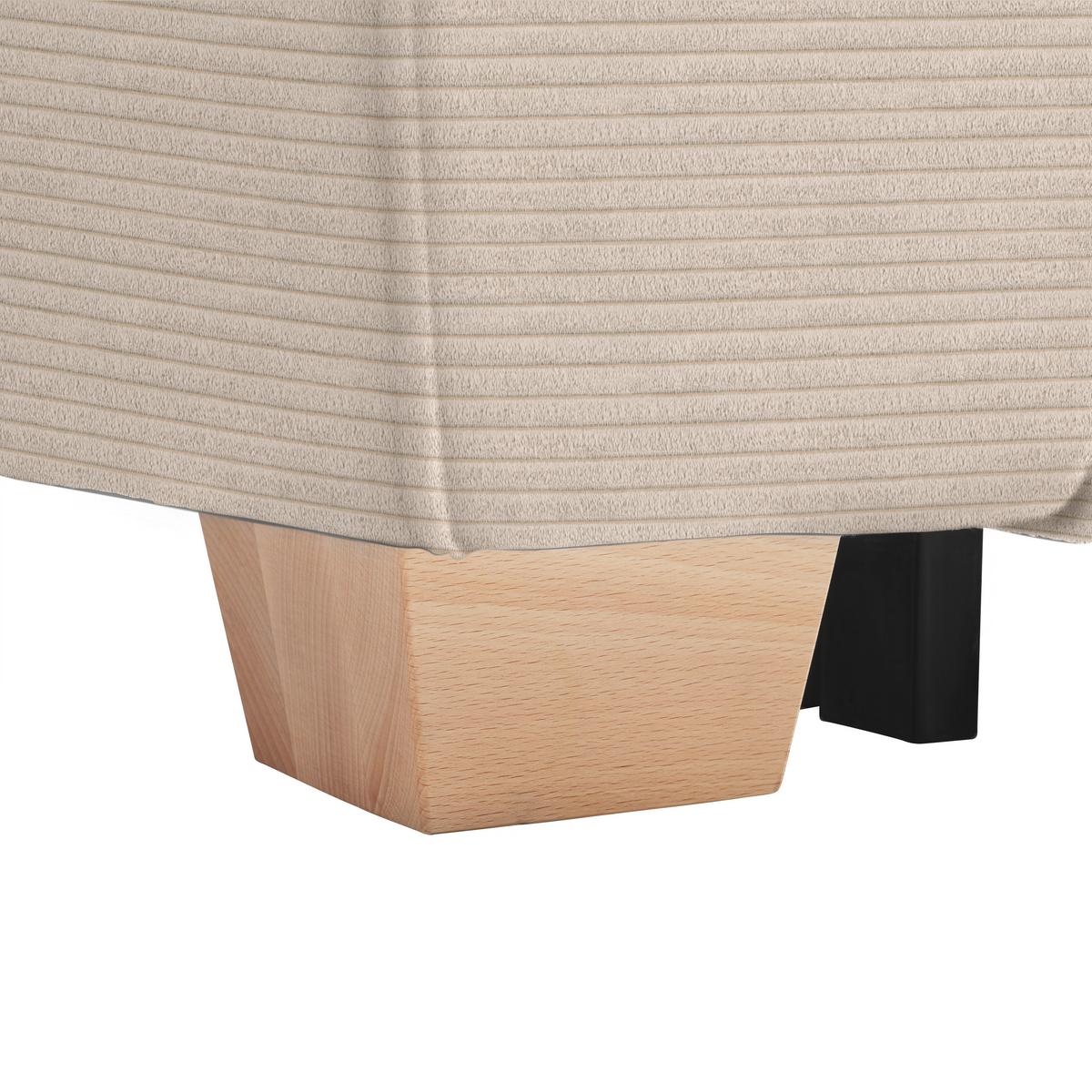 Wohnlandschaft Angelo Creme - Creme, MODERN, Holz/Holzwerkstoff (255/92/185cm) - Mömax