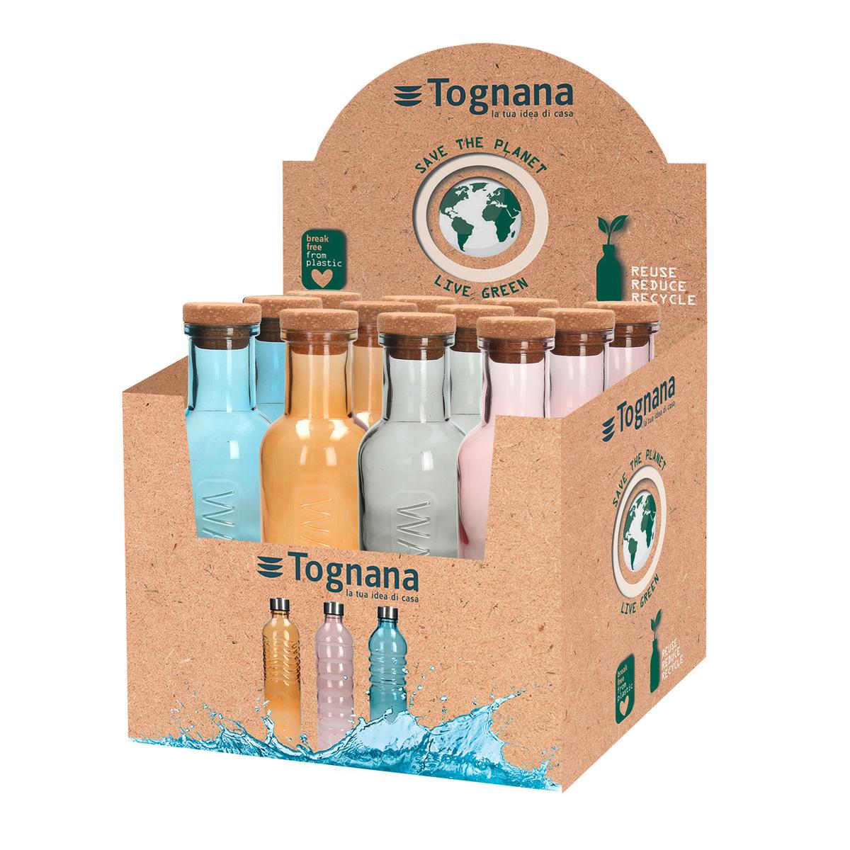 Univerzális Palack Pop - pink/narancs, Üveg (9/28cm)