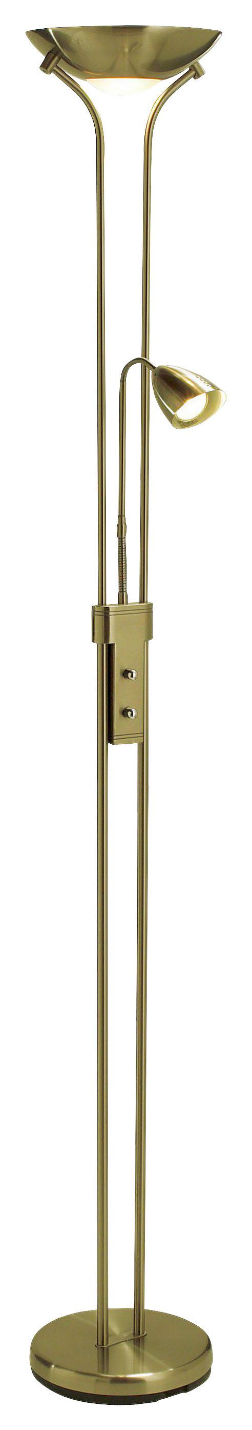 Stehleuchte Detroit Messingfarben max. 15 Watt - Messingfarben, Basics, Metall (25,5/25,5/180cm) - Markslöjd
