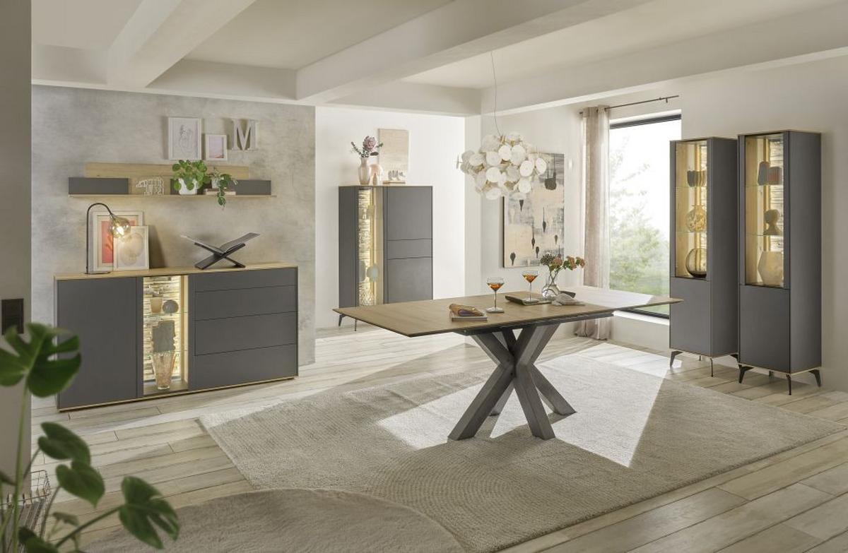 Servantă COMO - stejar Artisan/antracit, Modern, material pe bază de lemn (169/89/42cm) - Premium Living