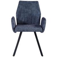 Stol Johanna 2, Siva - siva/črna, Moderno, kovina/tekstil (57/90/60cm)