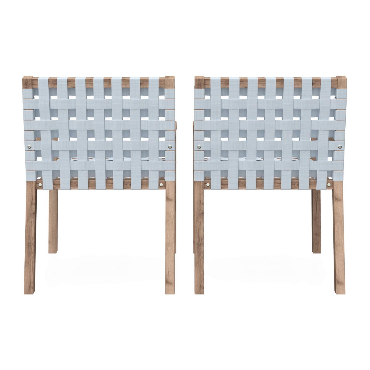 Gartensessel-Set 2-er Set Lauria Creme Holz/Textil - Creme/Akaziefarben, MODERN, Holz/Textil (58,5/84/60cm) - Bessagi Garden