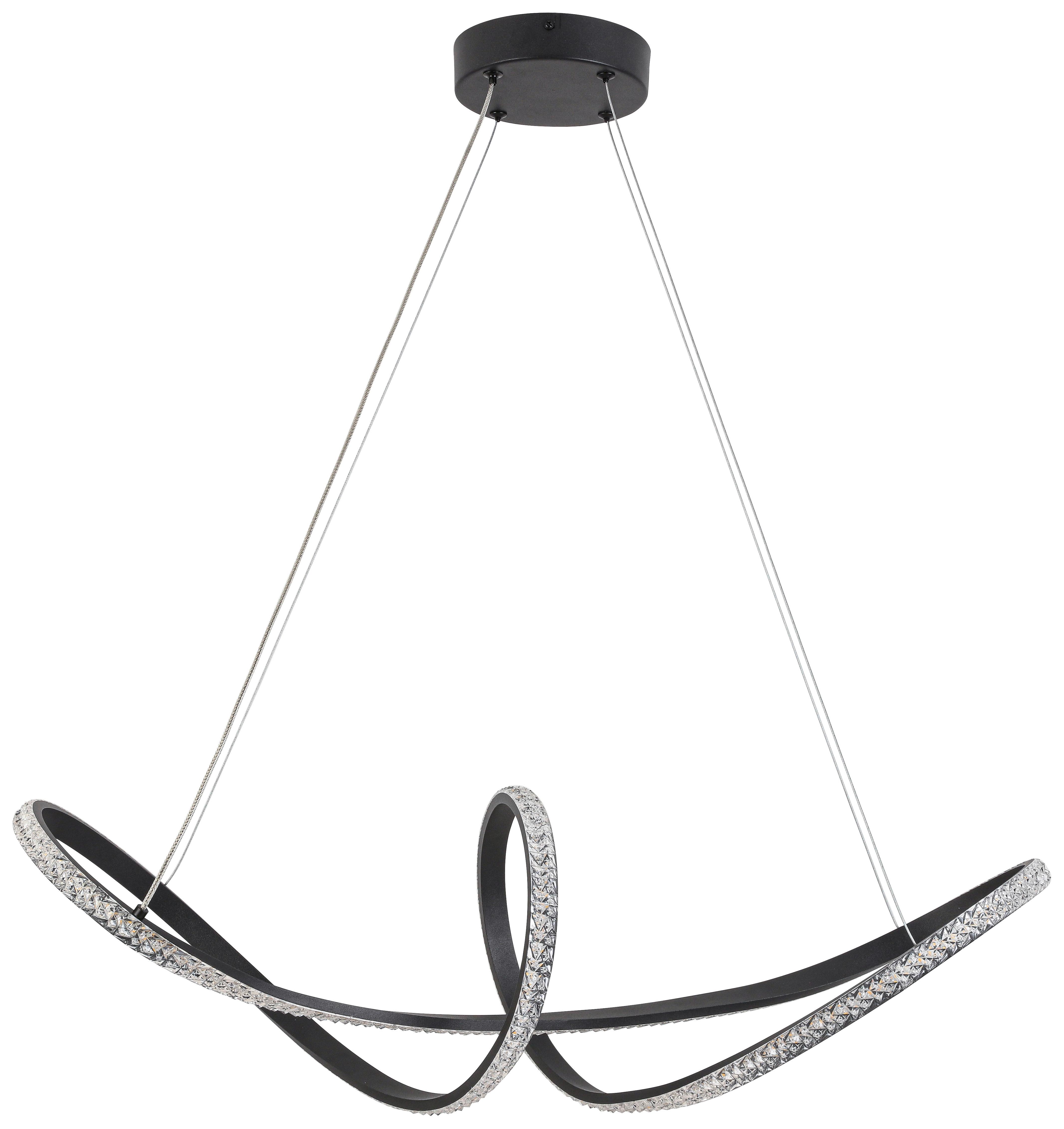 LED-HÄNGLAMPA HIT - svart, Modern, metall/plast (74/22/120cm) - Mömax