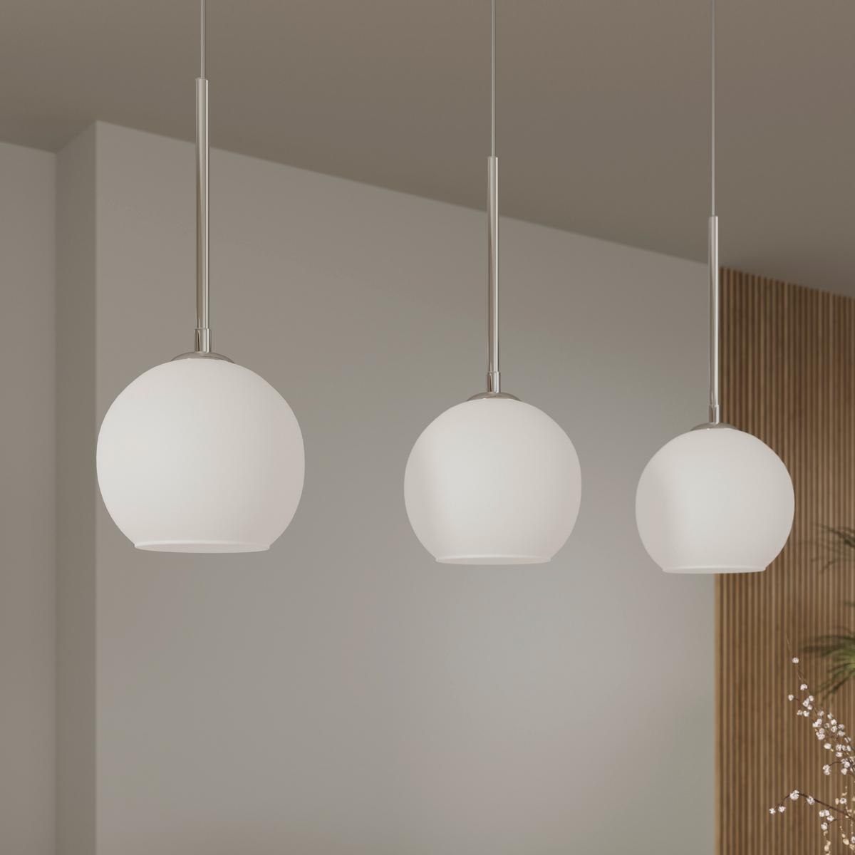 LAMPA WISZĄCA LEONIE *SBN* - opal, Basics, metal/szkło (110/20/150cm) - Novel