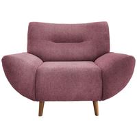 Sessel Drago Brombeere Chenille - Wildeiche/Brombeere, MODERN, Holz/Textil (111/81/90cm) - P & B