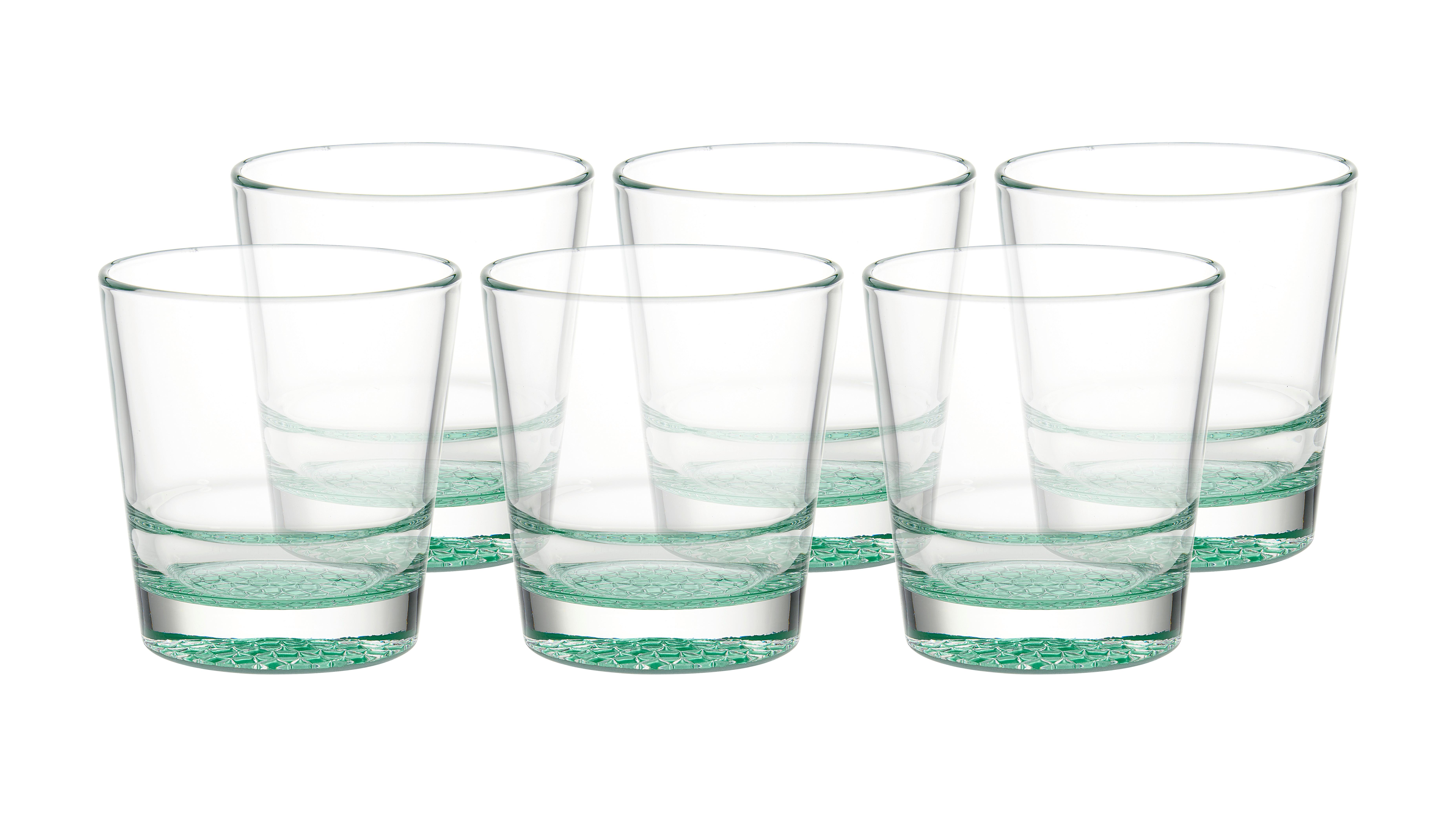 KOMPLET SZKŁA STOŁOWEGO ADORNO - zielony, Modern, szkło (400ml) - Bessagi Home