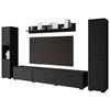 WOHNWAND BOGOTA XL SCHWARZ - Schwarz, Basics, Holzwerkstoff/Kunststoff (240/130/31cm) - MID.YOU
