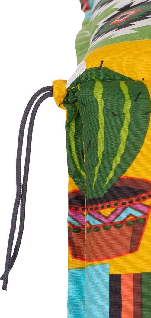 Liegenauflage Tijuana ca. 191x58 cm Kaktus - Gelb/Orange, Basics, Textil (191/58/8cm) - Gardenson