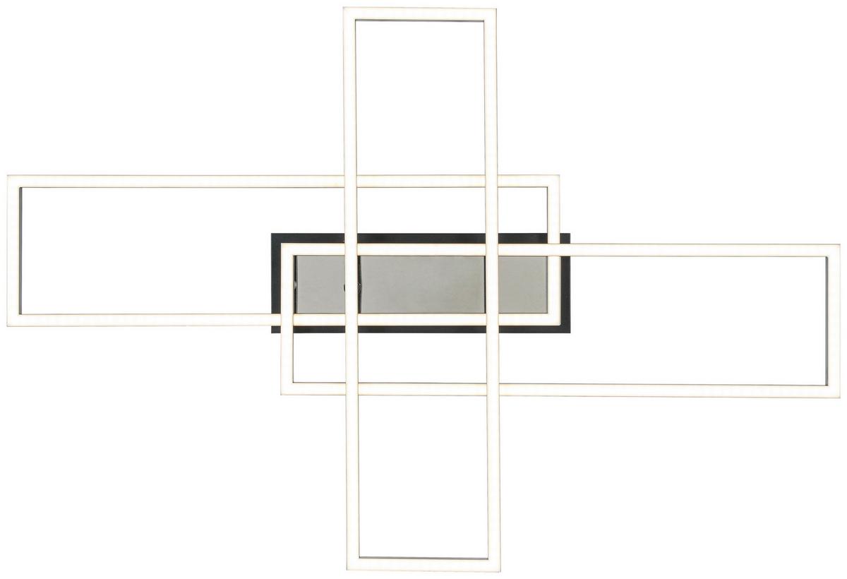 LAMPA SUFITOWA ELISE - czarny/kolor chromowy, Trend, tworzywo sztuczne/metal (82,5/55/8cm) - Novel