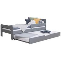 Bett Bennet mit Ausziehbett ca. 120x200 cm Hellgrau - Hellgrau, MODERN, Holz (120/200cm) - MID.YOU