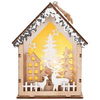 Okrasna Led-svetilka Willi -Paz- - bela/naravne barve, Konvencionalno, umetna masa/les (9,5/4,5/12cm) - Modern Living