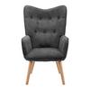 FÅTÖLJ NATALIE - grå/naturfärgad, Modern, metall/trä (64/99/68cm) - Bessagi Home