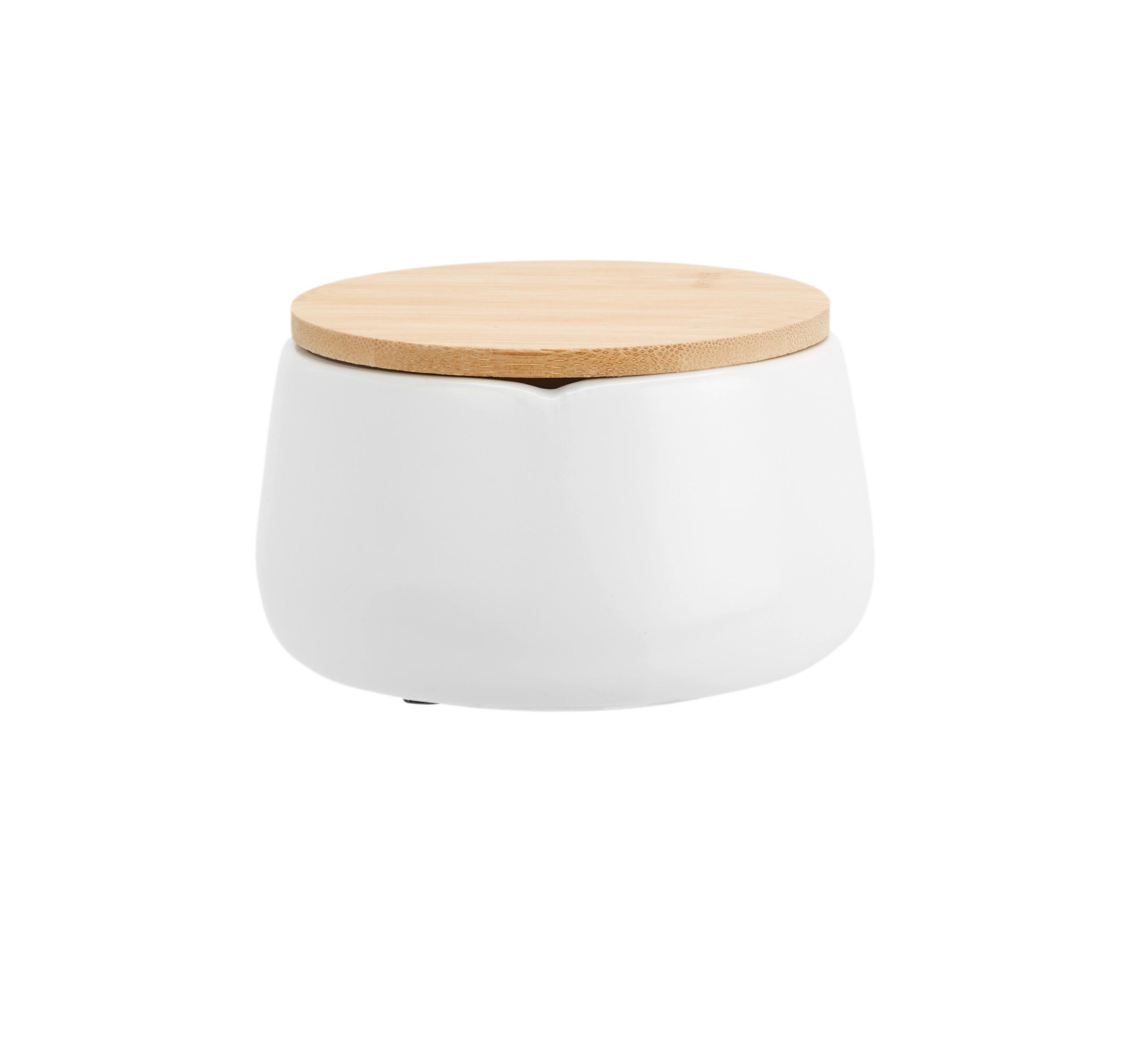 Kosmetik-Organizer Edna in Weiß - Weiß, MODERN, Keramik (12cm)