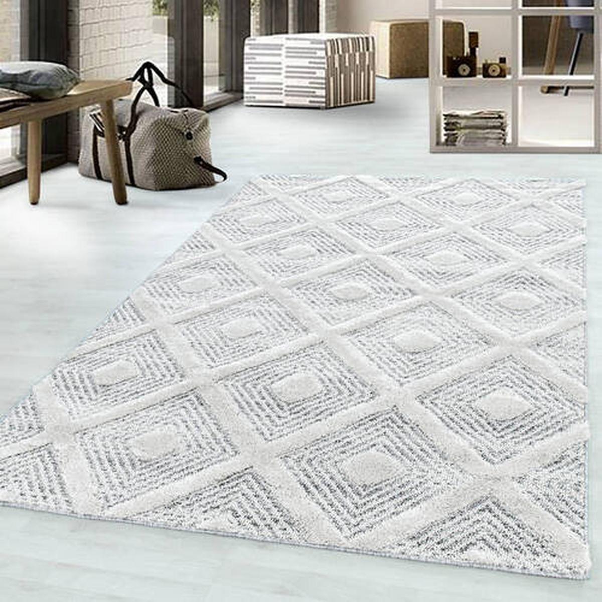 Webteppich Pisa Grau ca. 200x290cm - Grau, KONVENTIONELL, Textil (200/290cm)