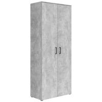 Schrank Multistauraum Betonoptik - Schwarz/Grau, MODERN, Holzwerkstoff/Kunststoff (80/195/40cm) - Mömax