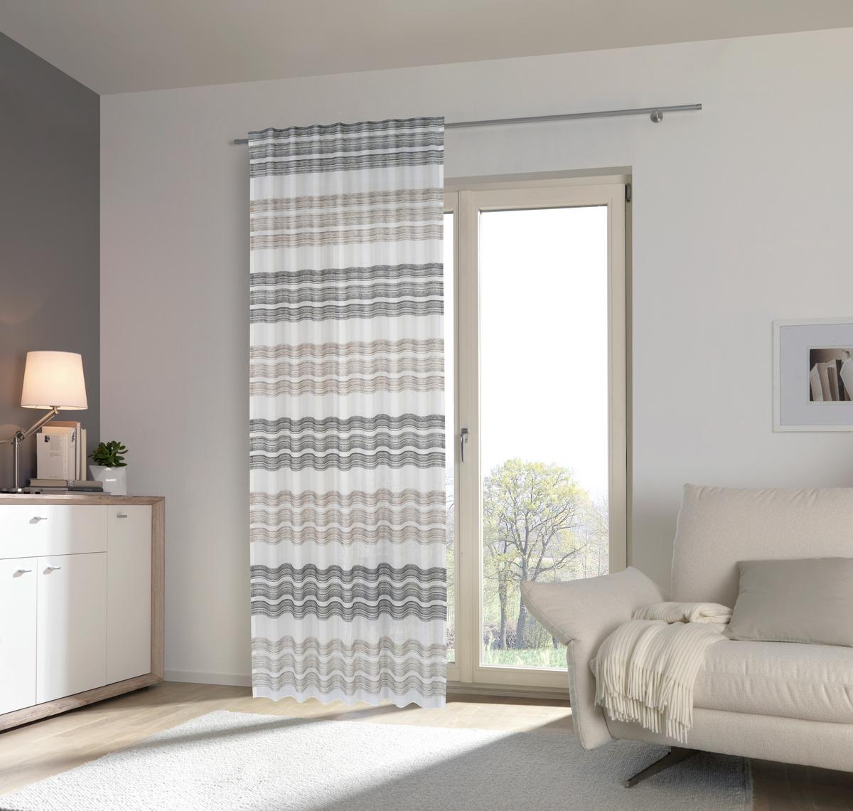 ZASŁONA GOTOWA STRIPE - szary, Design, tkanina (140/245cm) - Esposa