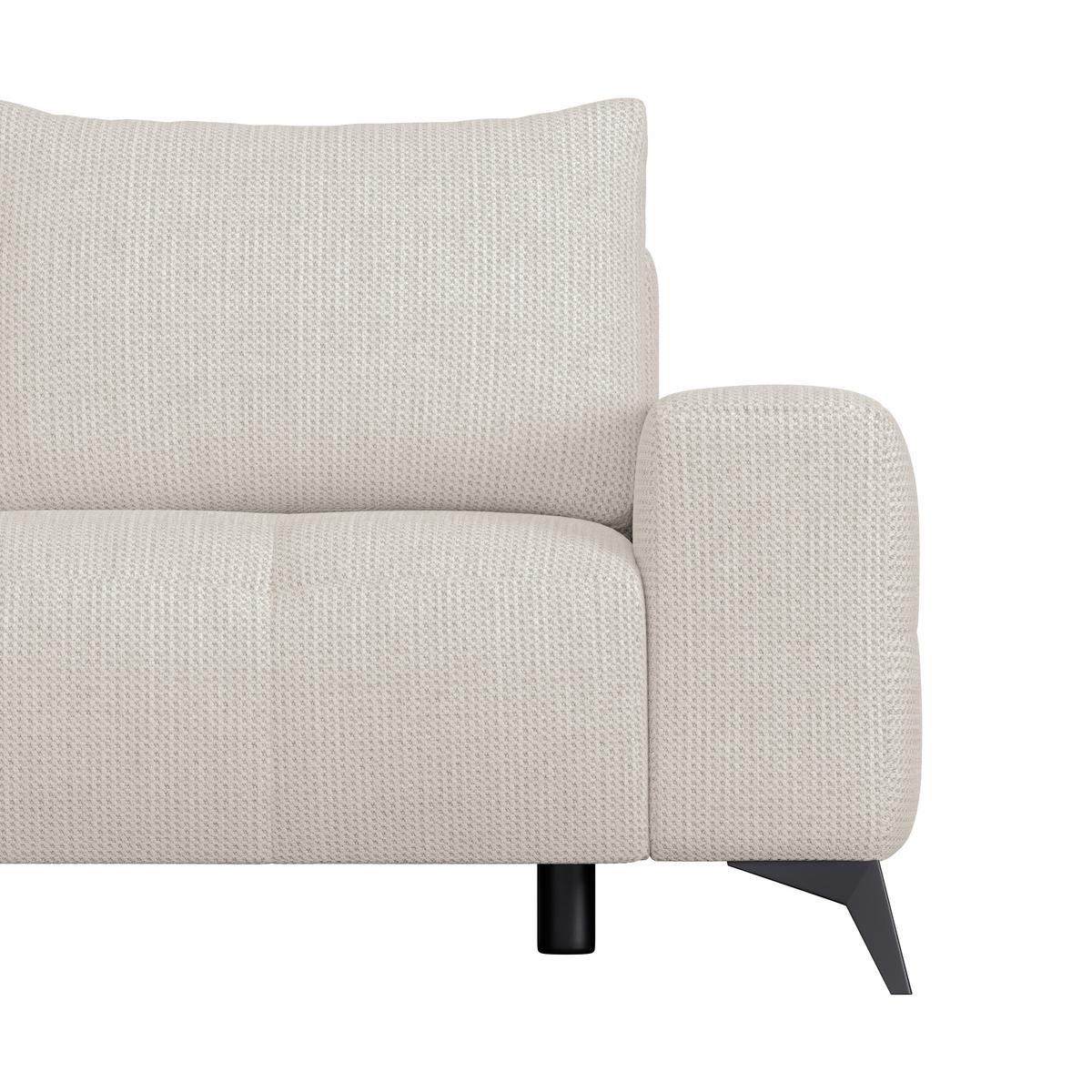 Kutna Garnitura Mauro - boje sedefa/crna, Trend, tekstil/metal (175/290cm) - Luca Bessoni