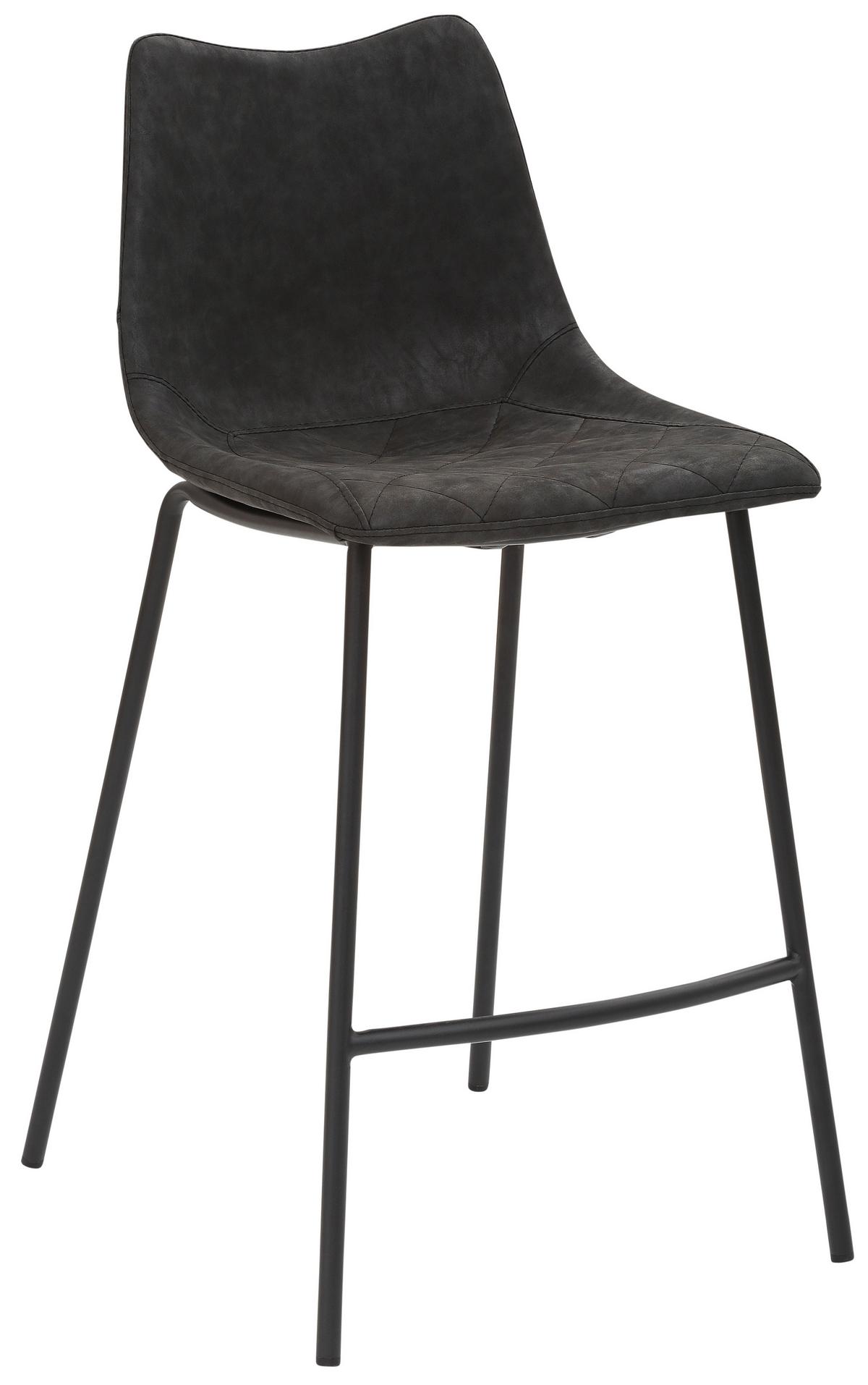 Barhocker My Solo ca. 49x100 cm Schwarz - Schwarz, KONVENTIONELL, Textil/Metall (49/99,5/55cm) - Livetastic