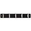 Cuier de perete cu cârlige KÖLN - culoare inox/negru, Modern, metal/material pe bază de lemn (55/7/6cm) - Modern Living