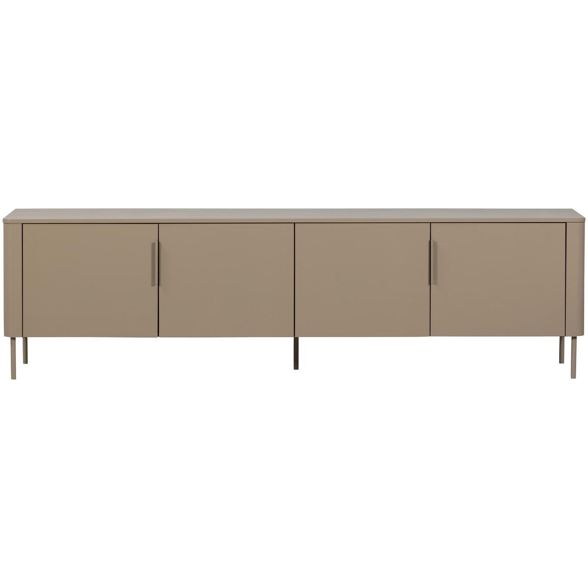 LOWBOARD Gunnar Schlammfarben B: 200cm - Schlammfarben/Schwarz, Design, Holz/Metall (200/56/44cm) - Livetastic