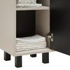 SEITENSCHRANK SOPHIA -EXKLUSIV- - Kaschmir/Schwarz, MODERN, Holzwerkstoff (35/120/33cm) - Mömax