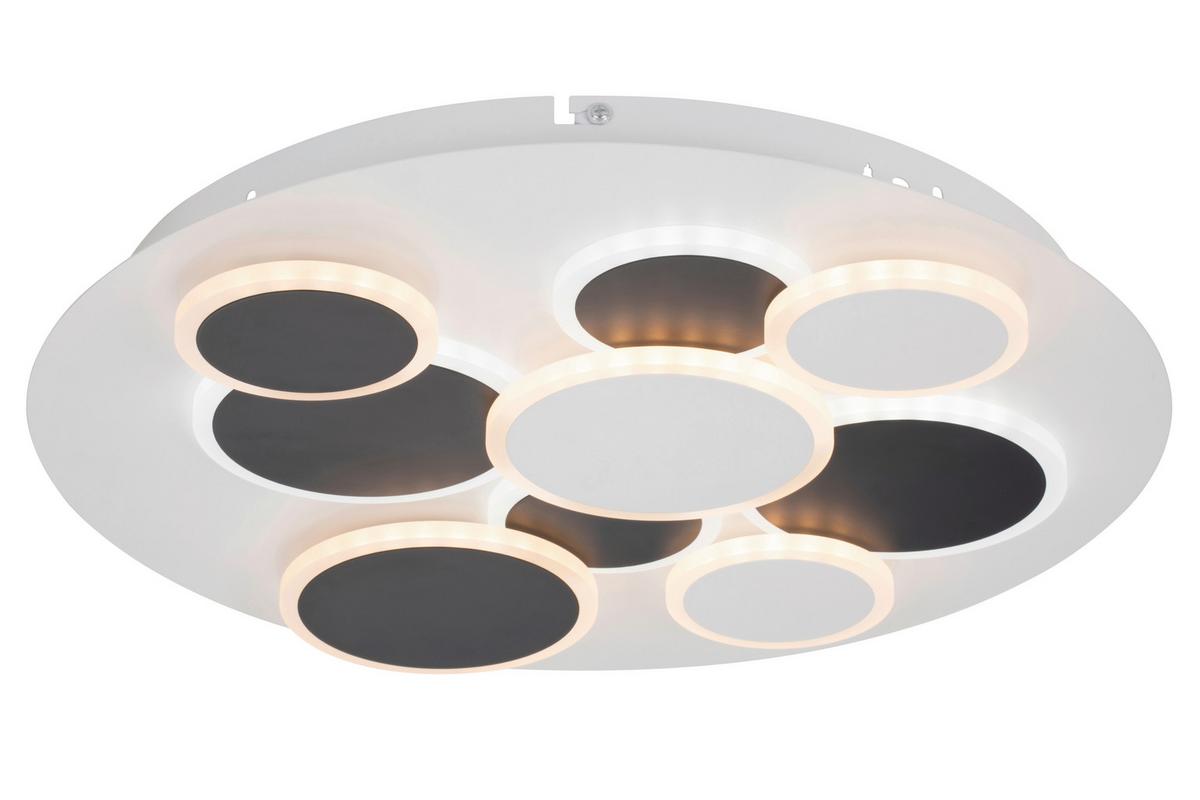 LAMPA SUFITOWA LED BLACKBURN *SBN* - czarny/biały, Trend, tworzywo sztuczne/metal (46,8/6cm) - Novel