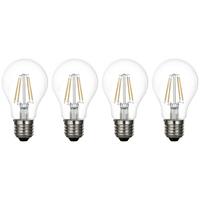 LED-Leuchtmittel Multi max. 4 Watt, 4 Stück - Transparent, Glas/Metall (6/10,6cm) - Modern Living