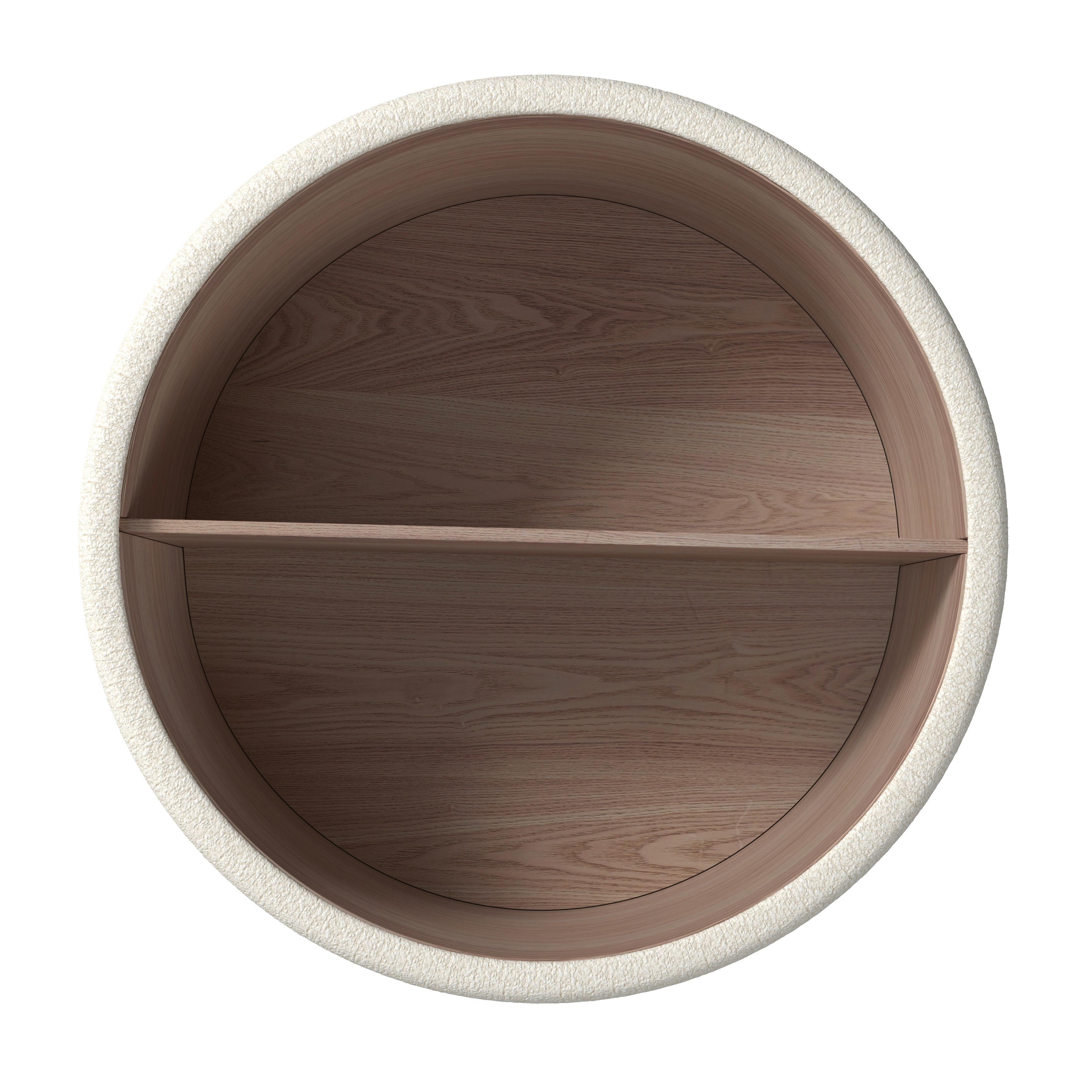 SOFFBORD ELLIOT - vit/naturfärgad, Modern, trämaterial/trä (70/70/35cm) - Bessagi Home