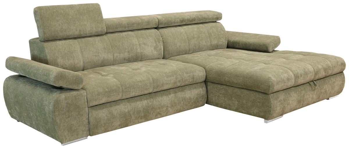 Kutna Garnitura Vegas - srebrne boje/boje kadulje, Design, drvo/tekstil (294/173cm) - Modern Living