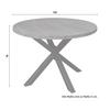 TABLE À MANGER RENE - couleur acacia/noir, MODERN, métal/bois (120/120/76cm) - Bessagi Home