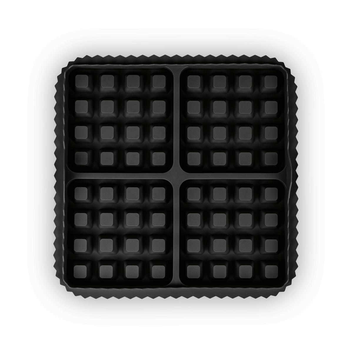 Backform Silikon LxBxH: 20,5x20,5x3 cm - Schwarz/Grau, KONVENTIONELL, Kunststoff (20,5/20,5/3cm) - GOURMETMAXX