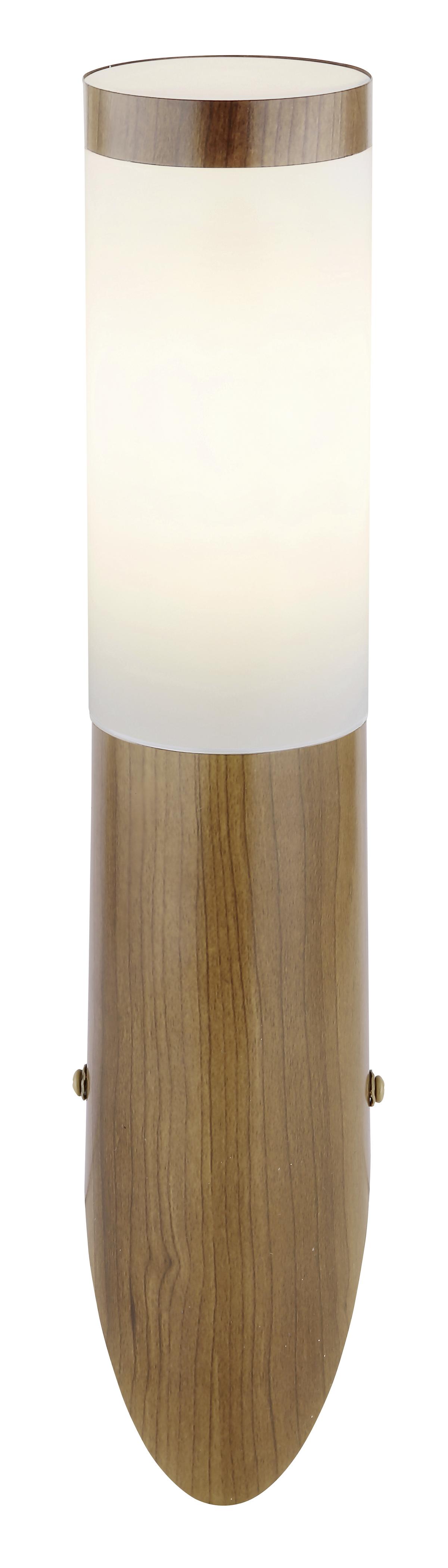 AUSSENWANDLEUCHTE 3157W - Opal/Braun, Basics, Kunststoff/Metall (7,6/39cm) - Globo