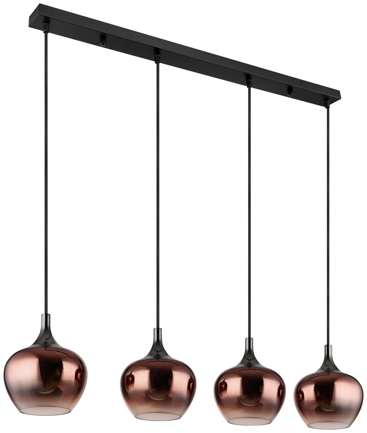 LAMPA WISZĄCA LUISE - czarny/kolor miedziany, Design, metal/szkło (100/18/120cm) - Collet's Monde