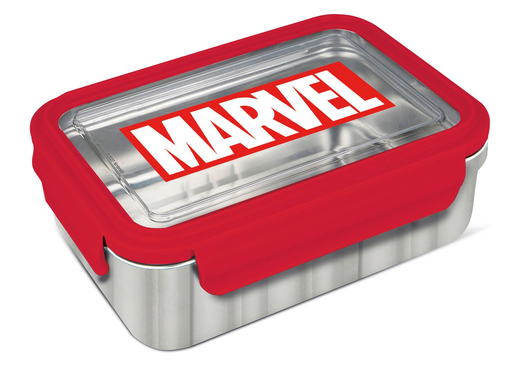 PUDEŁKO NA LUNCH 3900 - MARVEL - czerwony/kolor srebrny, Basics, metal (19/14/6cm) - Marvel