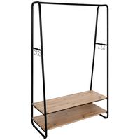 WIESZAK STOJĄCY TARA - kolor naturalny/czarny, Basics, materiał drewnopochodny/metal (100/160/45cm) - Milino