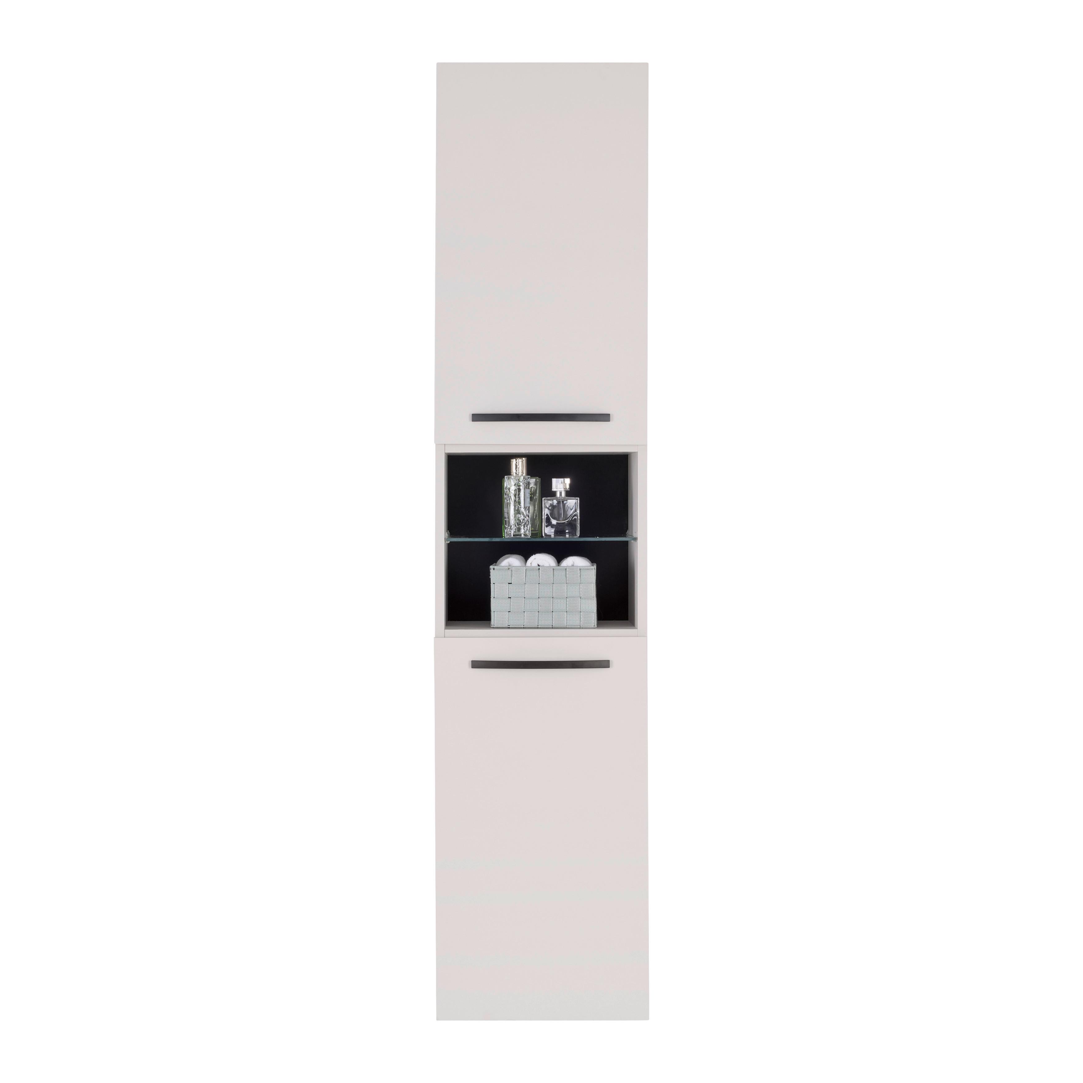 HÖGSKÅP FLORENZ -EXKLUSIV- - svart, Modern, metall/trämaterial (40/180/190/35cm) - Mömax