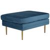 HOCKER BOOM - Blau/Goldfarben, Design, Kunststoff/Textil (90/49/70cm) - Livetastic