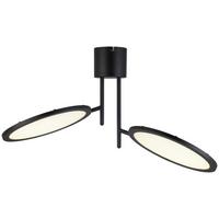 LED Mennyezeti Lámpa Carsten - fekete, Modern, műanyag/fém (57,6/25/33,4cm) - Visiona